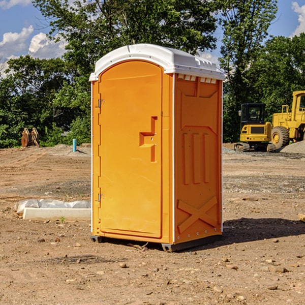 how often are the portable restrooms cleaned and serviced during a rental period in Hinckley Illinois